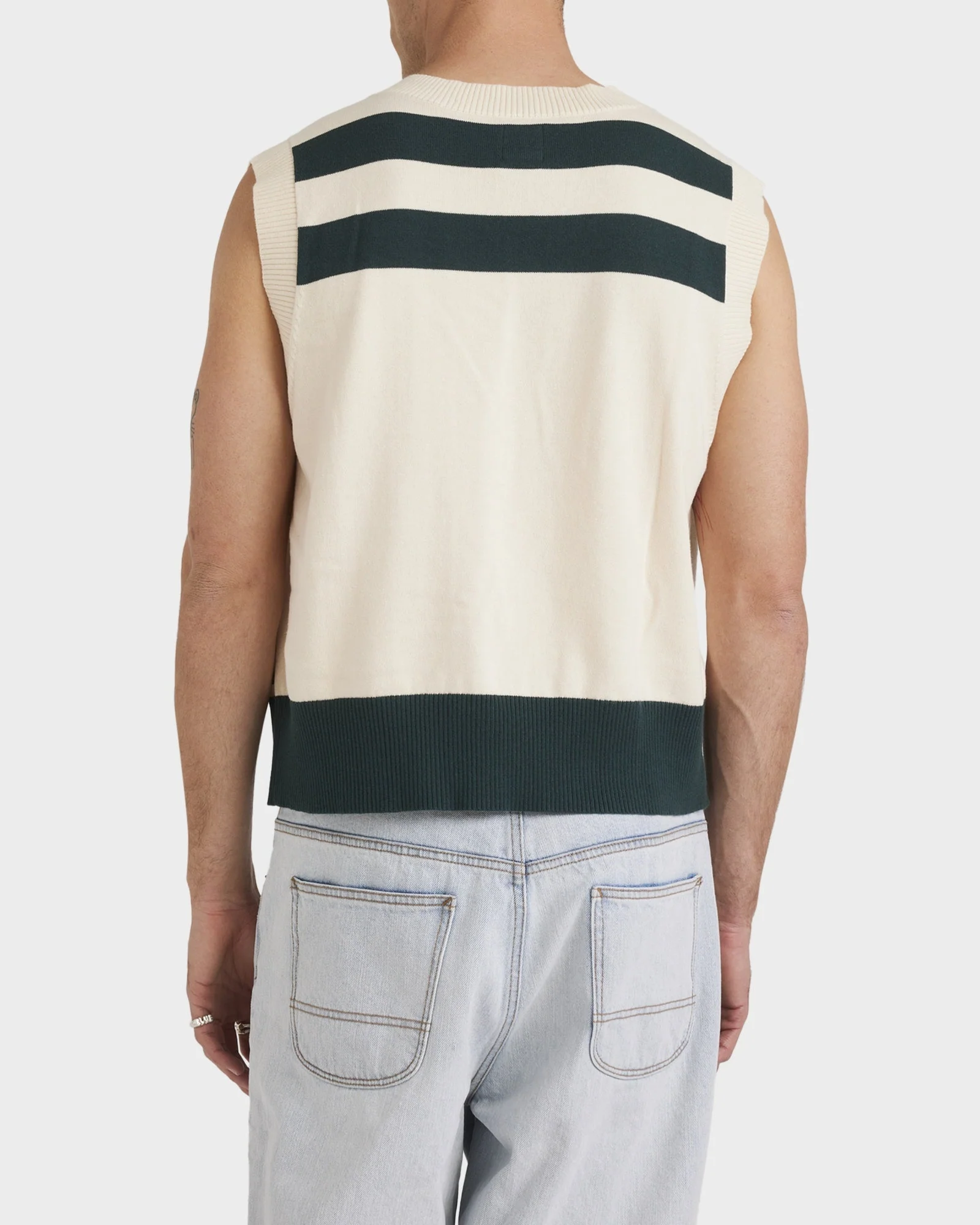 Mens All Brand Knitted Vest - Image 3