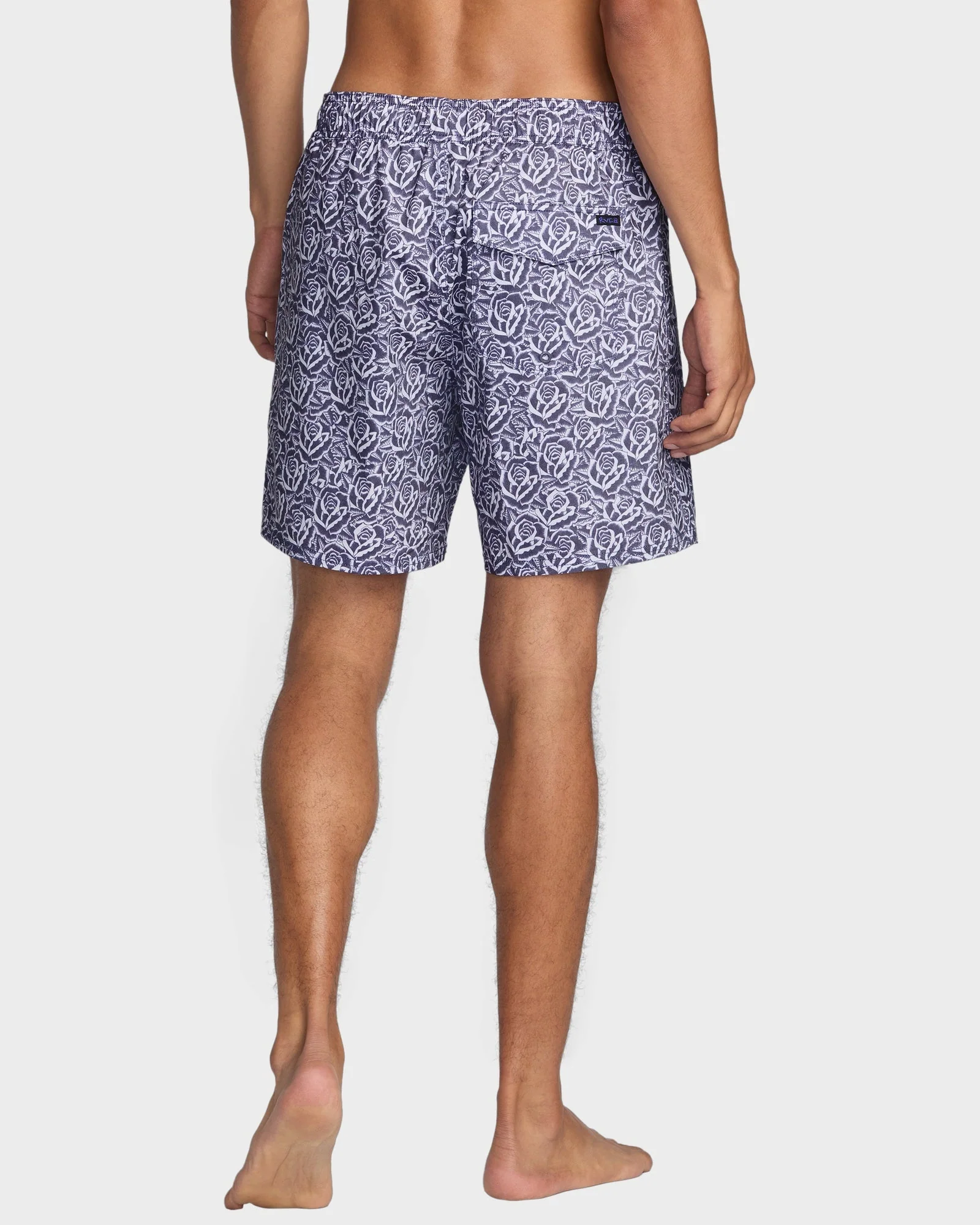 Mens Barba Roses 17" Elastic Waist Shorts - Image 4