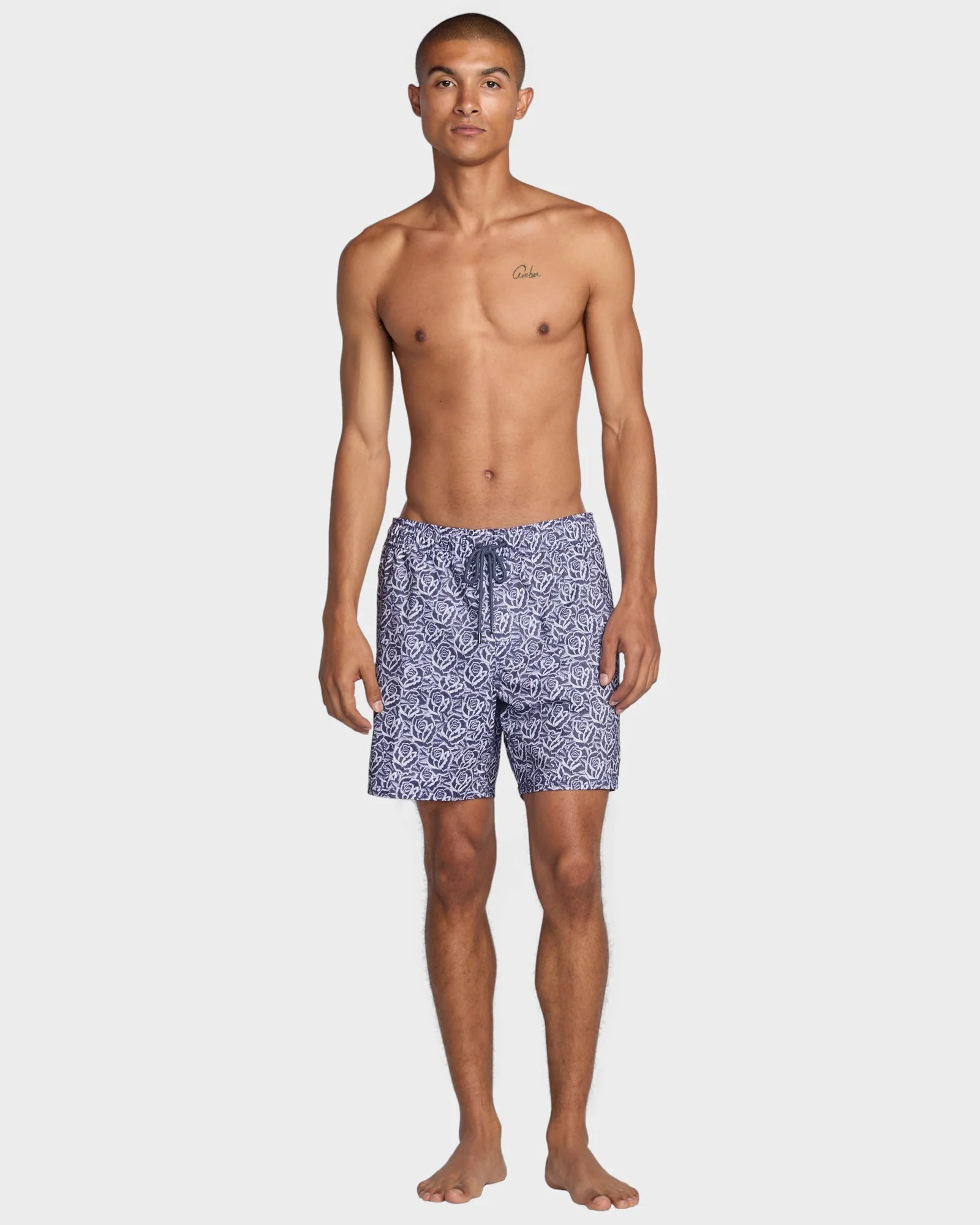Mens Barba Roses 17" Elastic Waist Shorts - Image 5