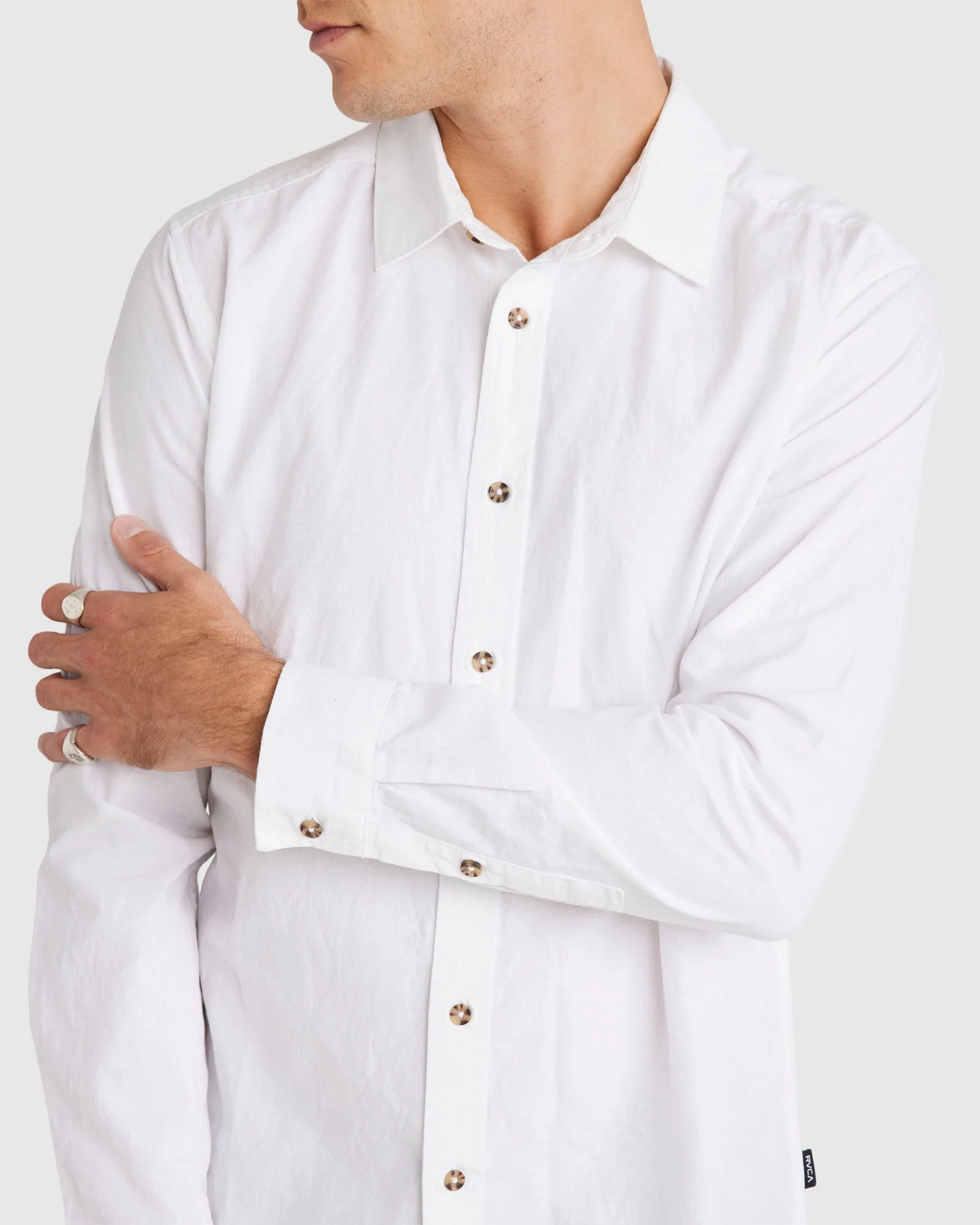 Mens Base Linen Long Sleeve Shirt - Image 3
