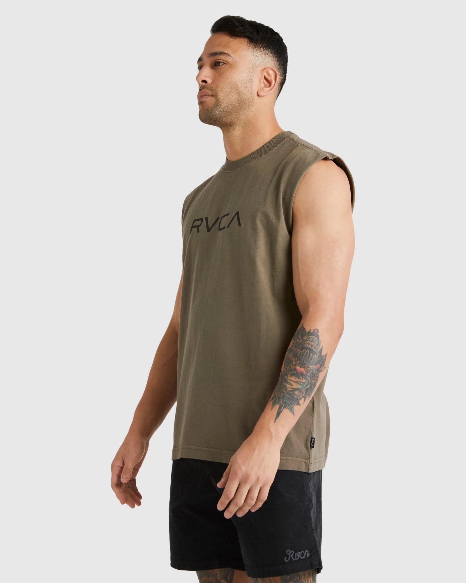 Mens Big RVCA Washed Muscle Tank - Image 2