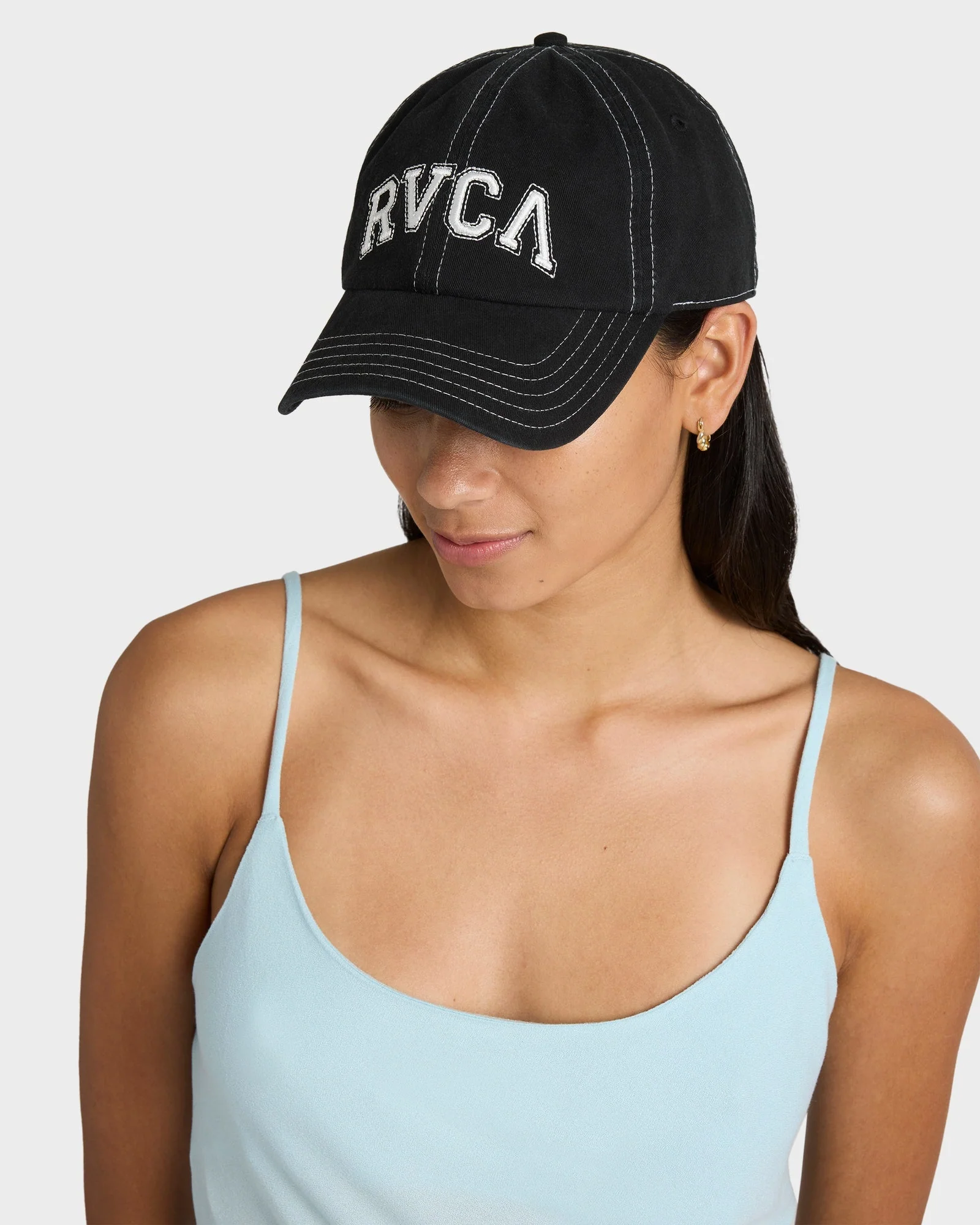 Womens Contrast Stitch Dad Cap - Image 5