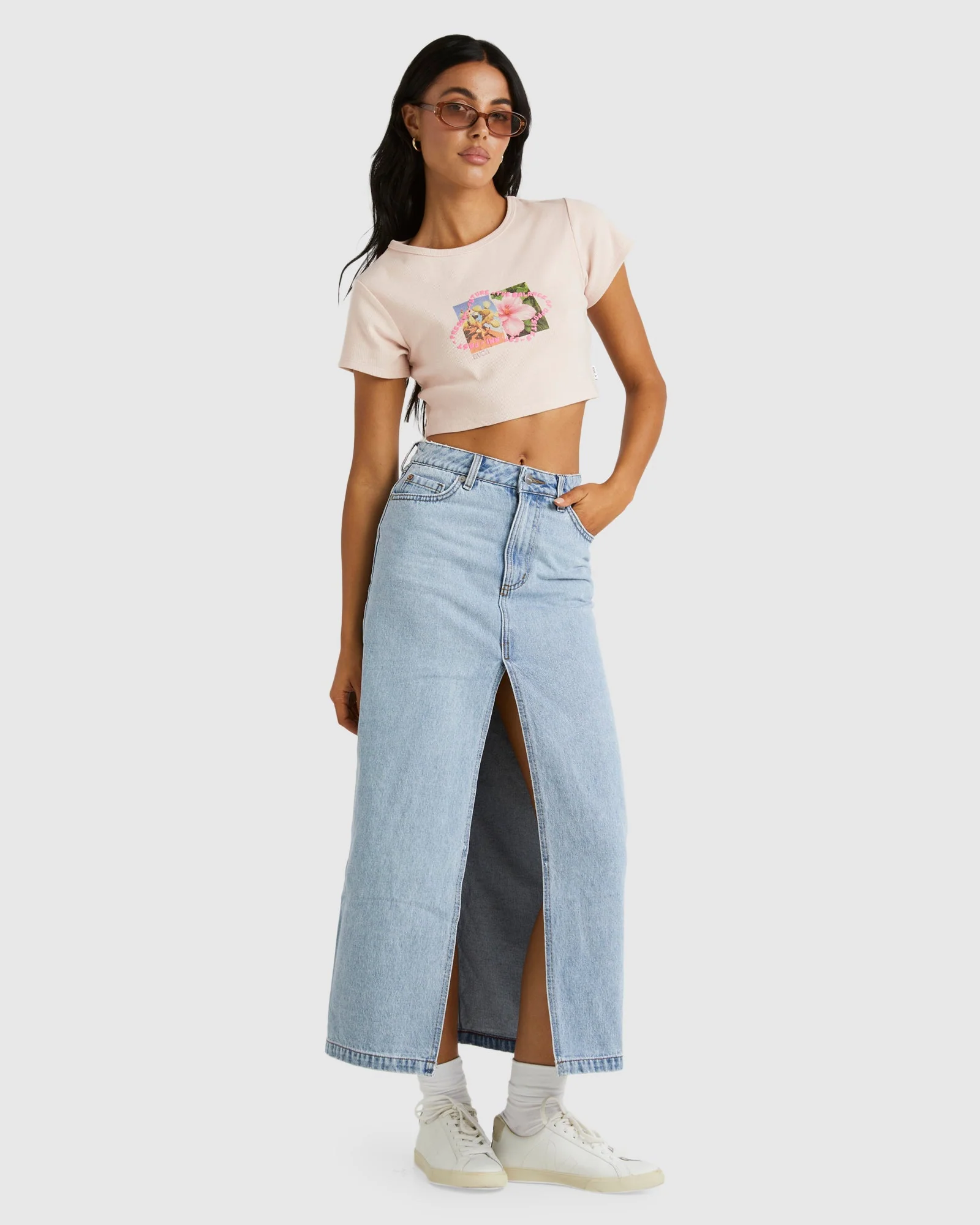 Womens Denim Midi Skirt - Image 5