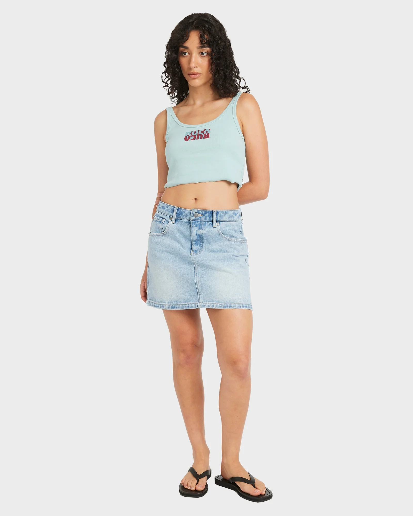 Womens Flipped Scooped Tank Top - Image 5