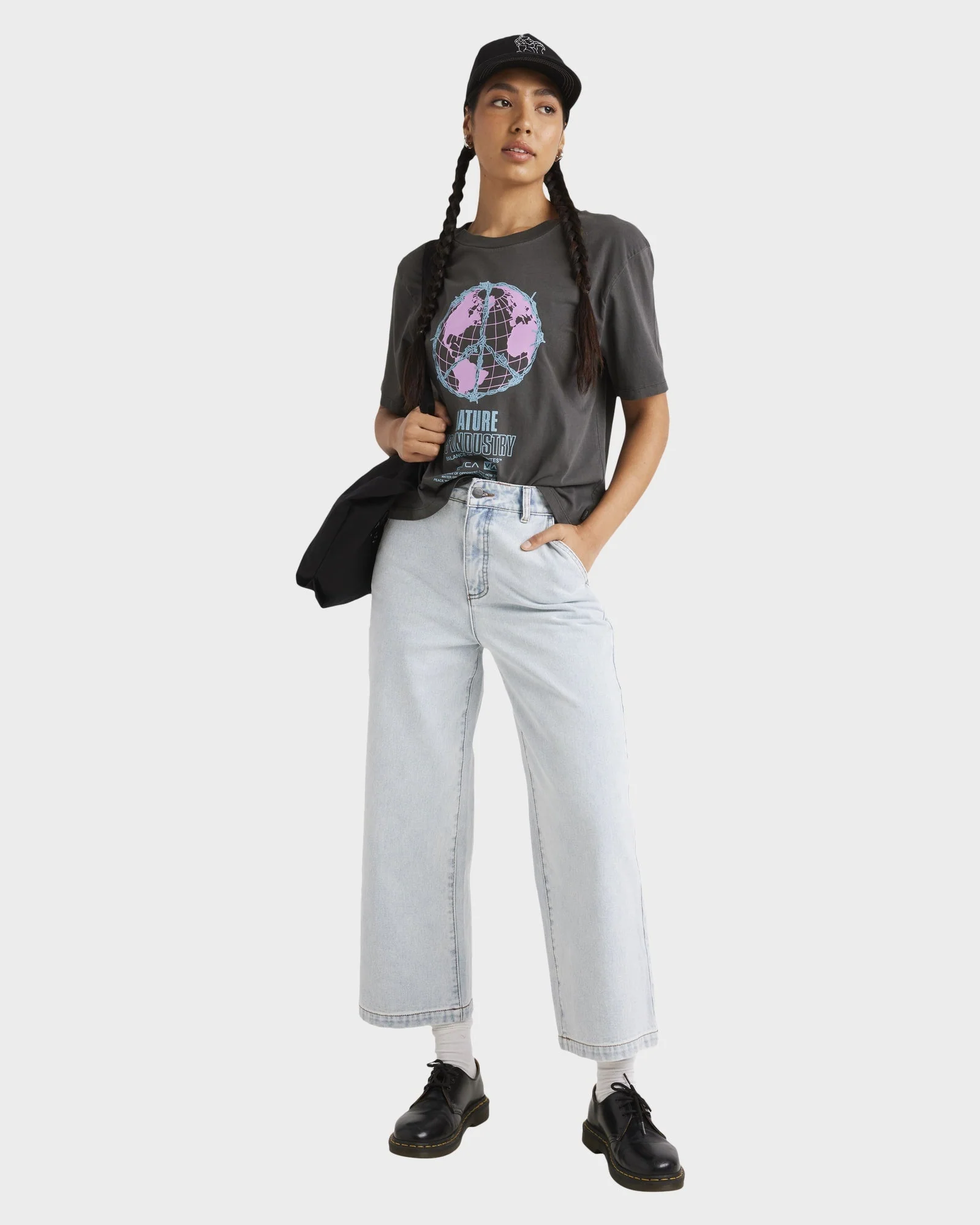 Womens Global RVCA Easy T-Shirt - Image 5