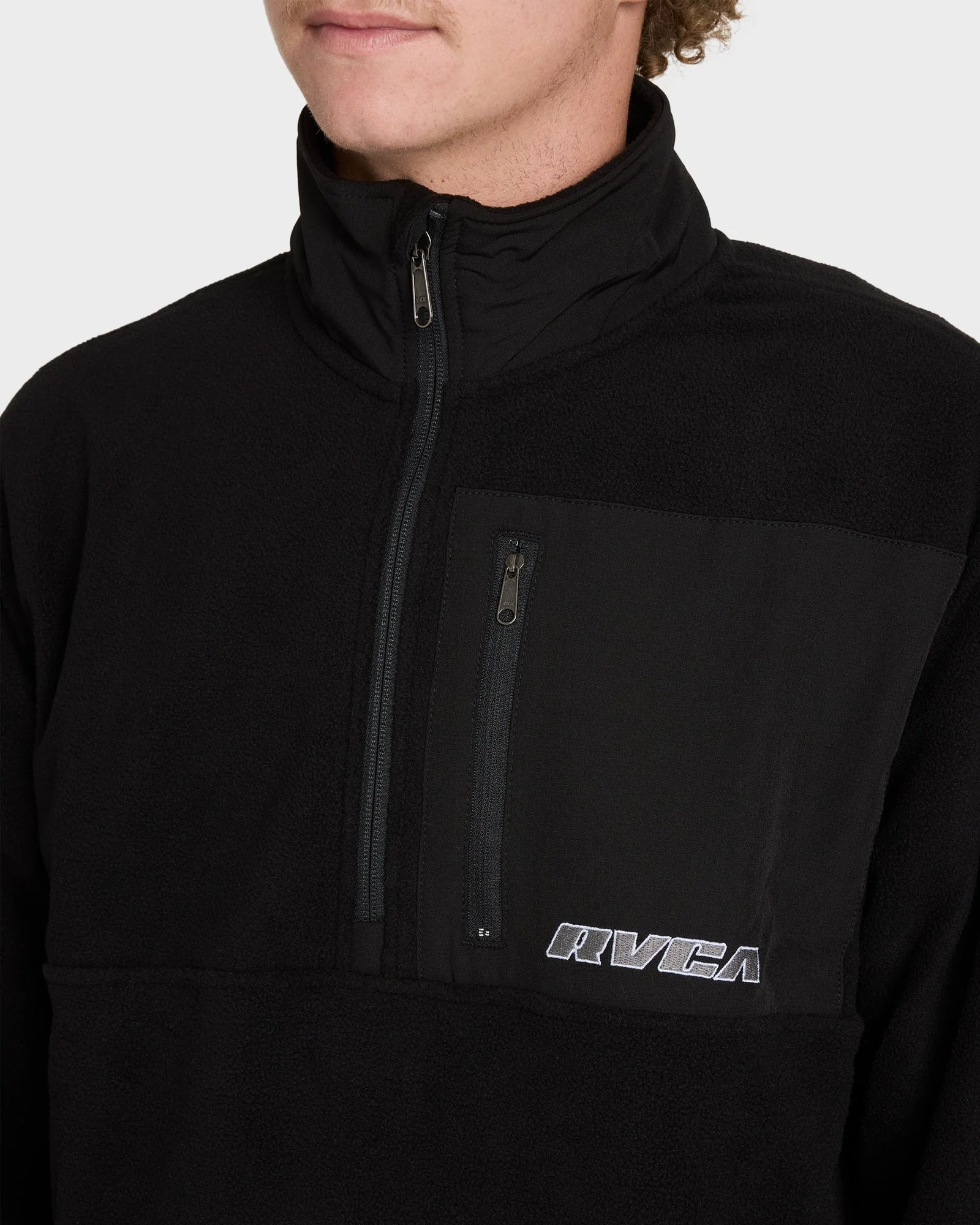 Mens Go Mock Neck Fleece Jumper - Image 4