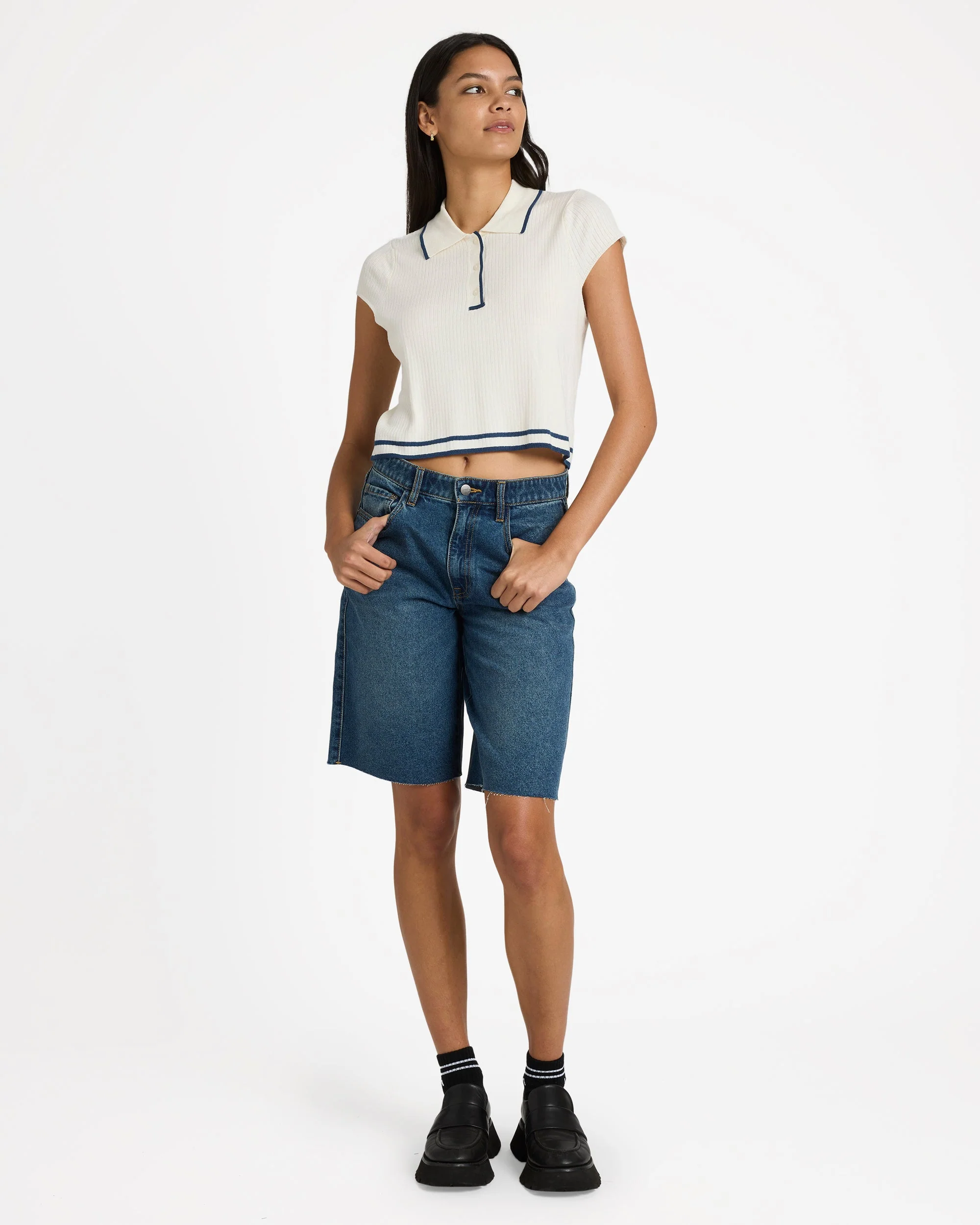 Womens Jules Cropped Sweater Top - Image 6