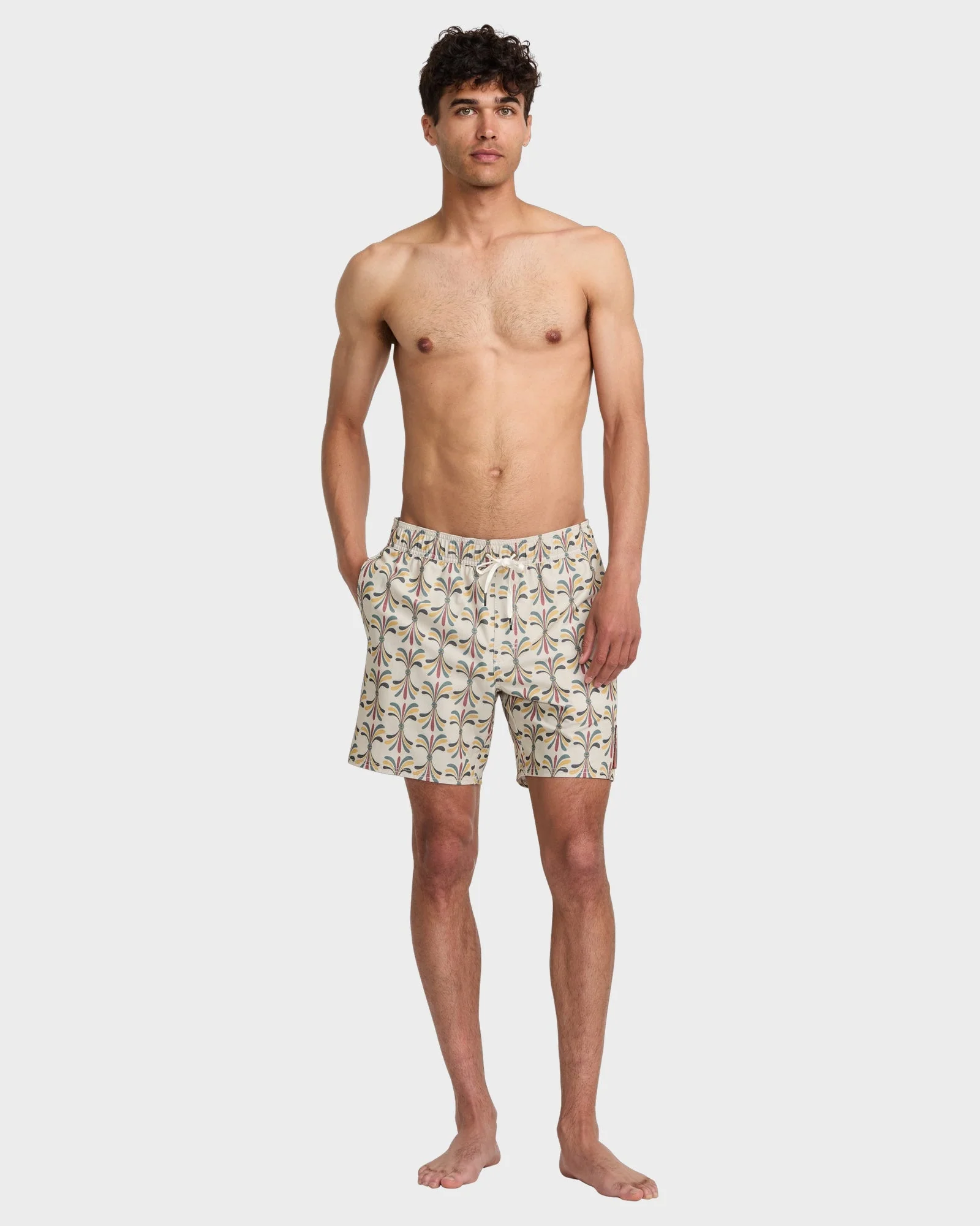 Mens La Eye Floral 17" Elastic Boardshorts - Image 4