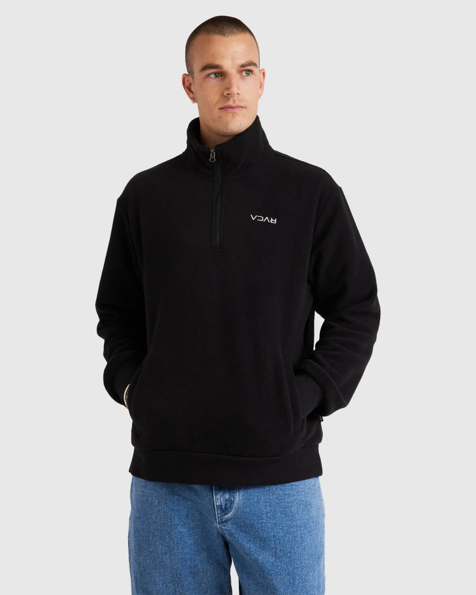 Mens Mini Flipped Polar Fleece Top - Image 2