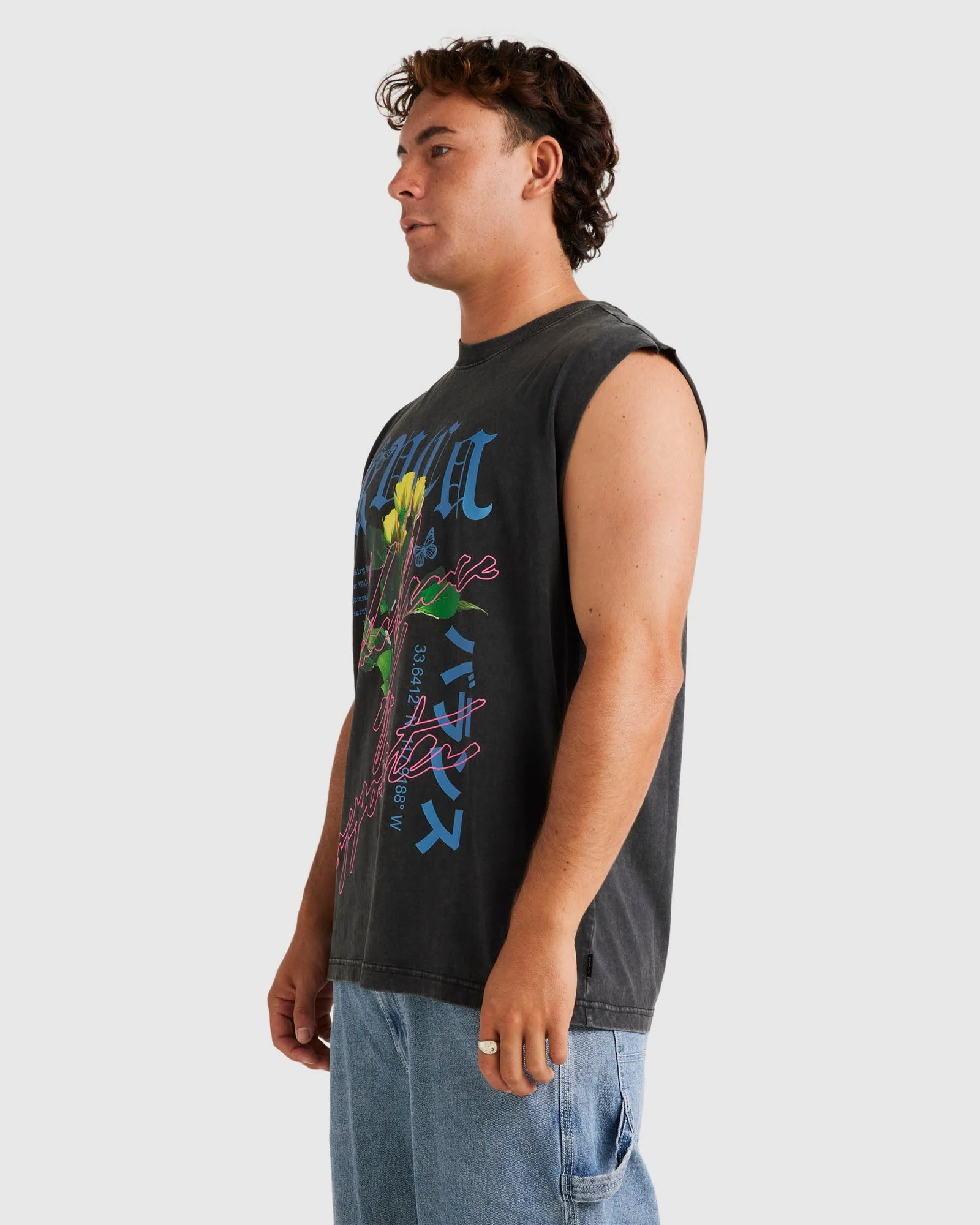Mens Neon Lights Muscle Tank - Image 2