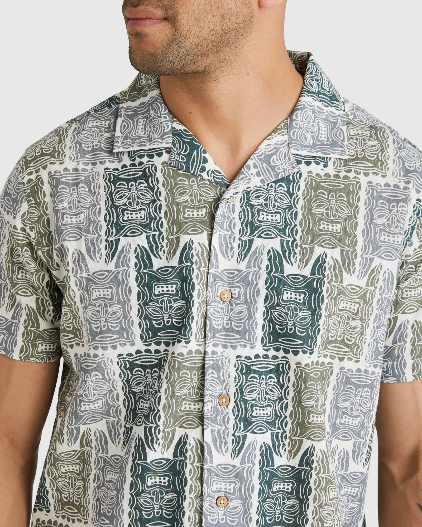 Mens Oblow Tapa Top Shirt - Image 4