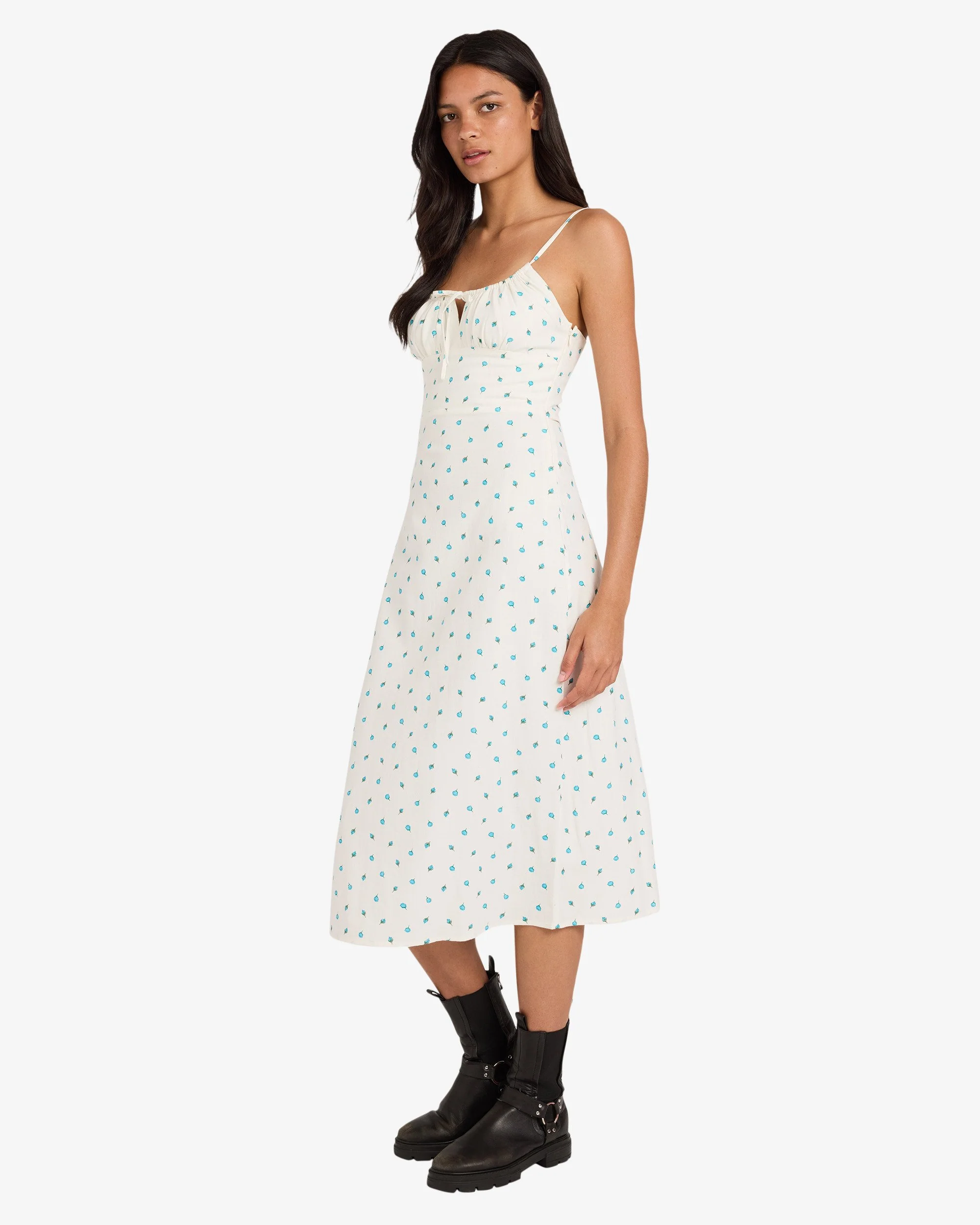 Womens Rose Bud Midi Dress - Image 5