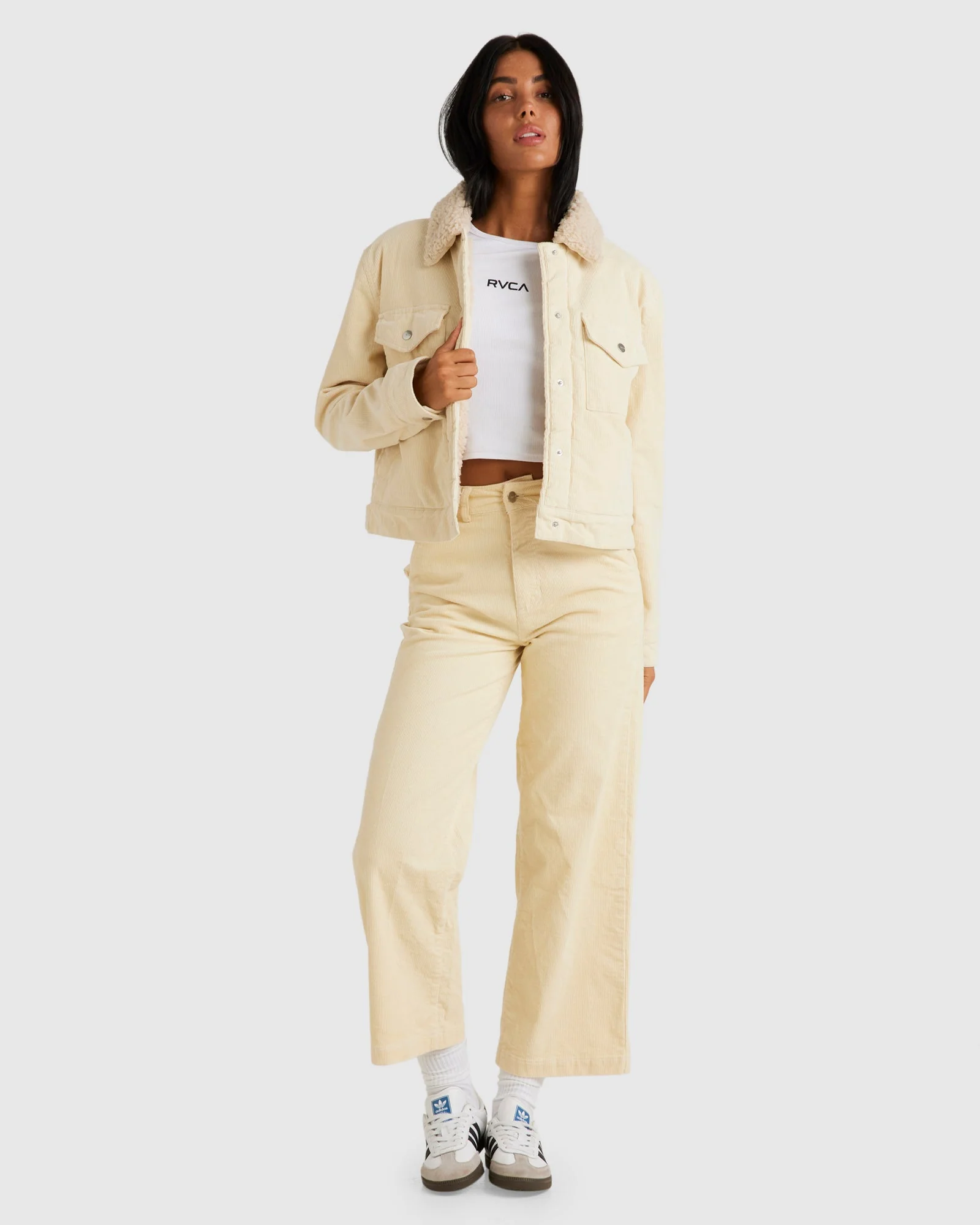 Womens Roy Sherpa Cord Jacket - Image 5