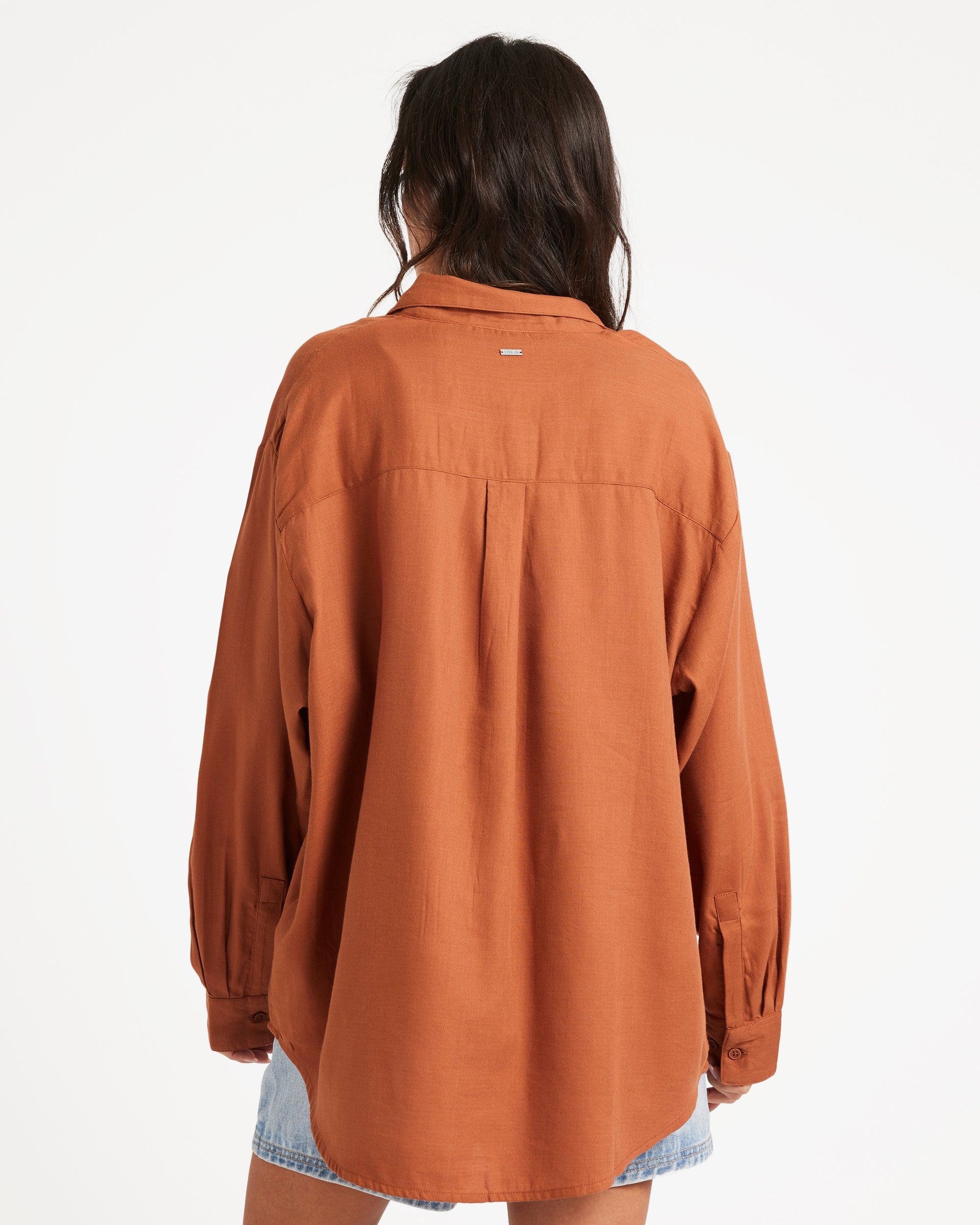 Womens Rvca Oversized Shirt - Image 3