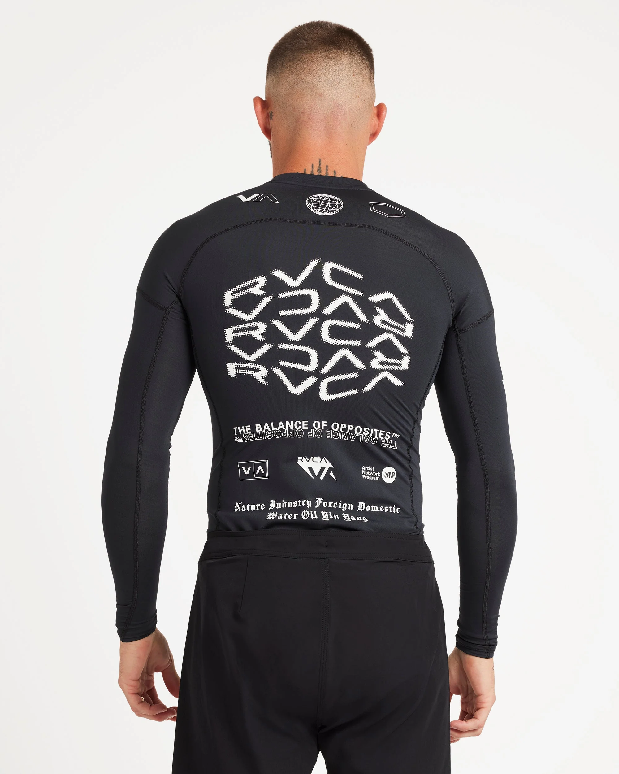 Mens Sport Long Sleeve Rash Vest - Image 3