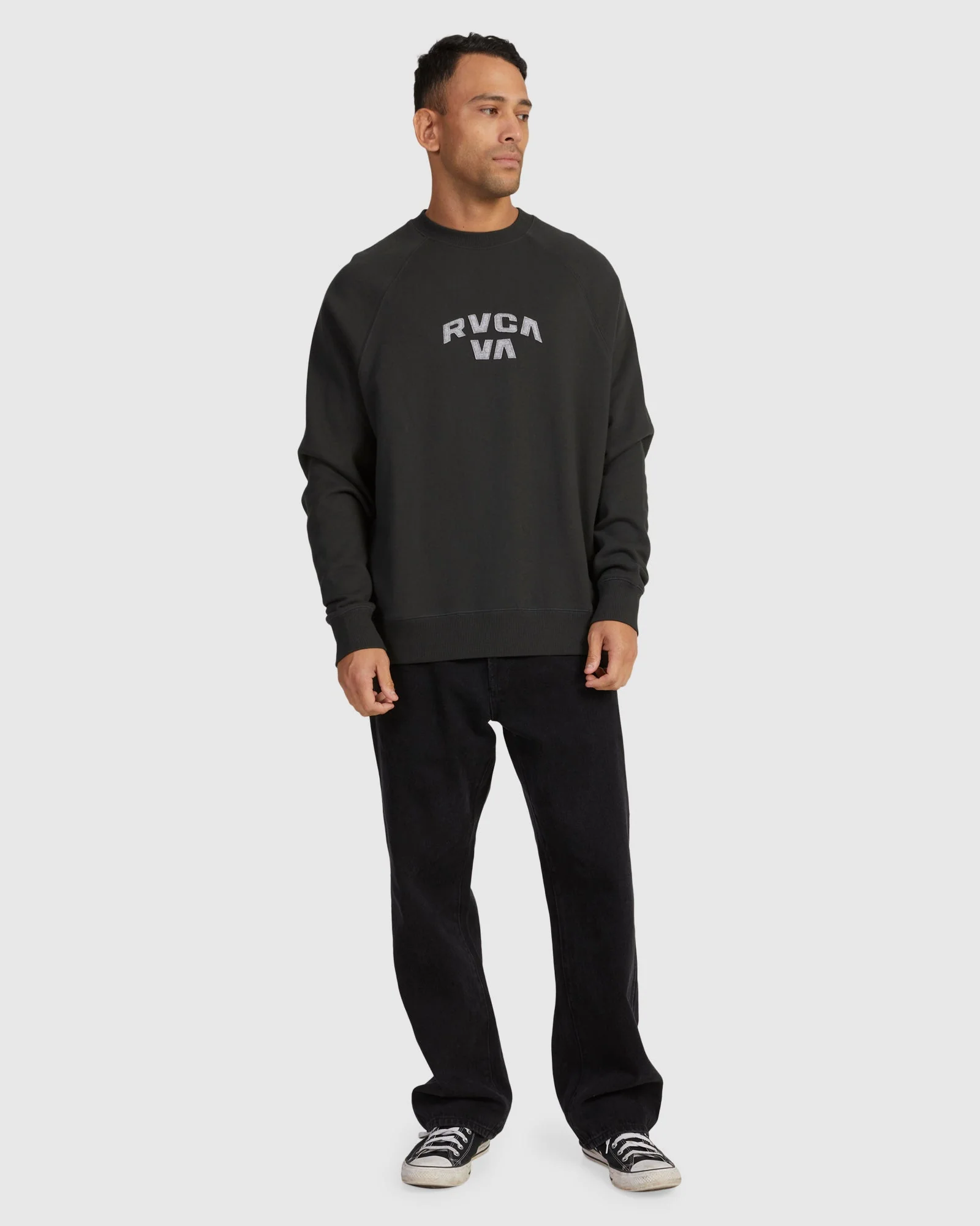 Mens Strange Times Raglan Crew - Image 5