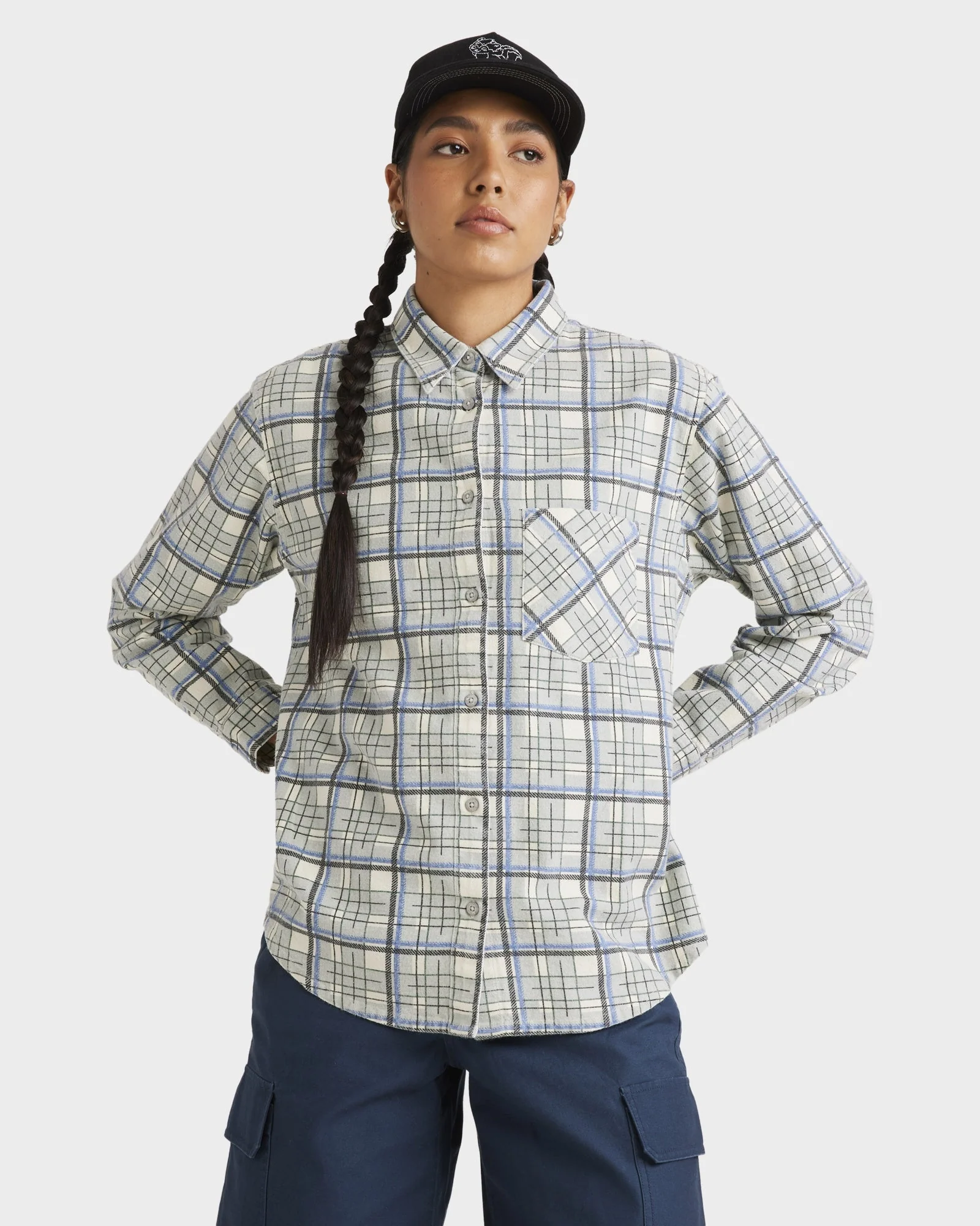 Womens Treets Flannel Shirt - Image 5