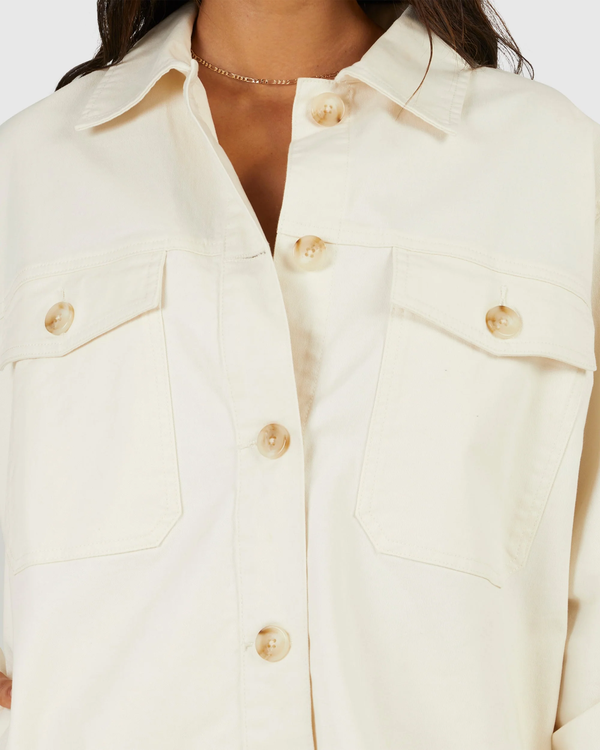 Womens Twill Shacket - Image 4
