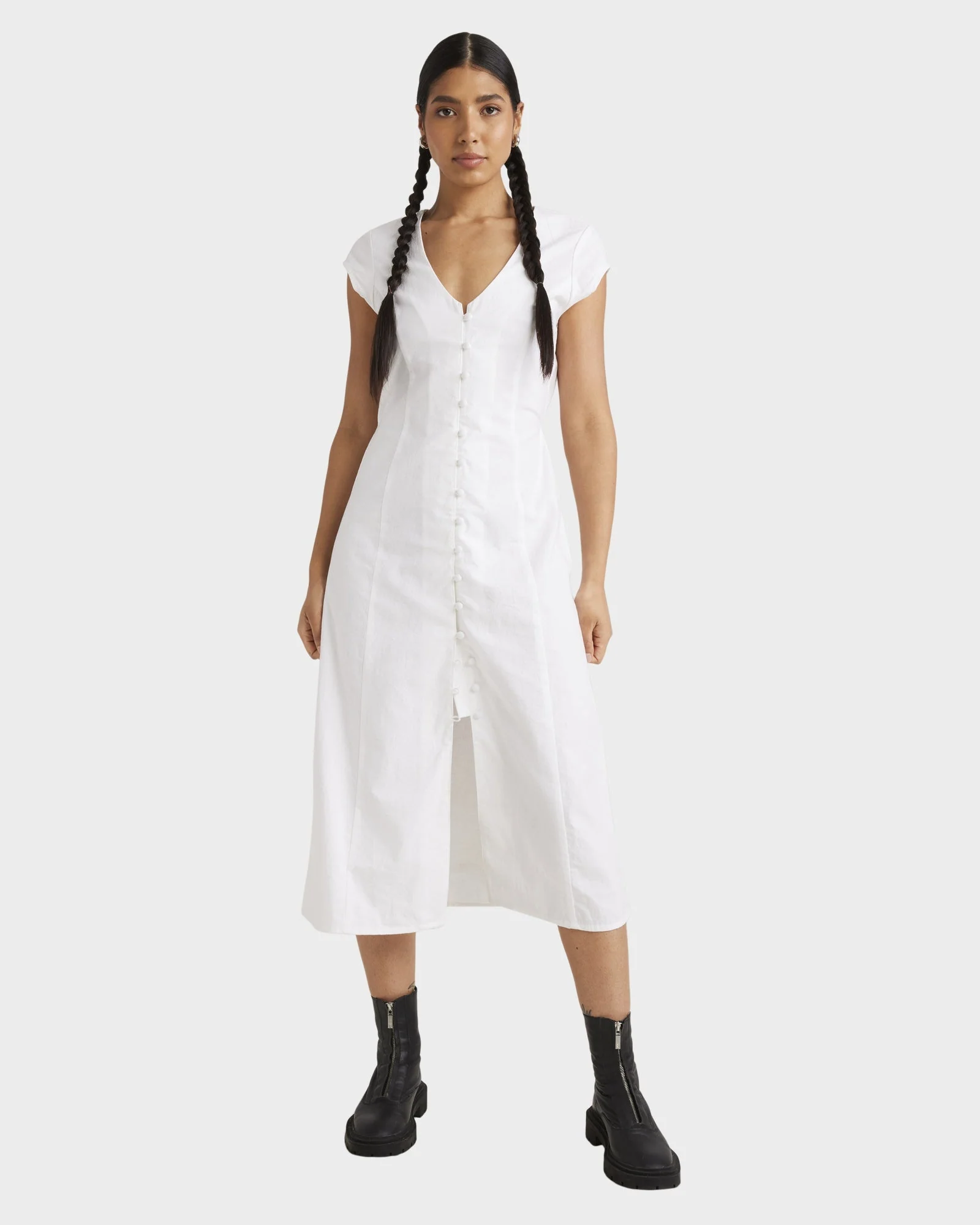 Womens Understated Midi Dress - Image 6