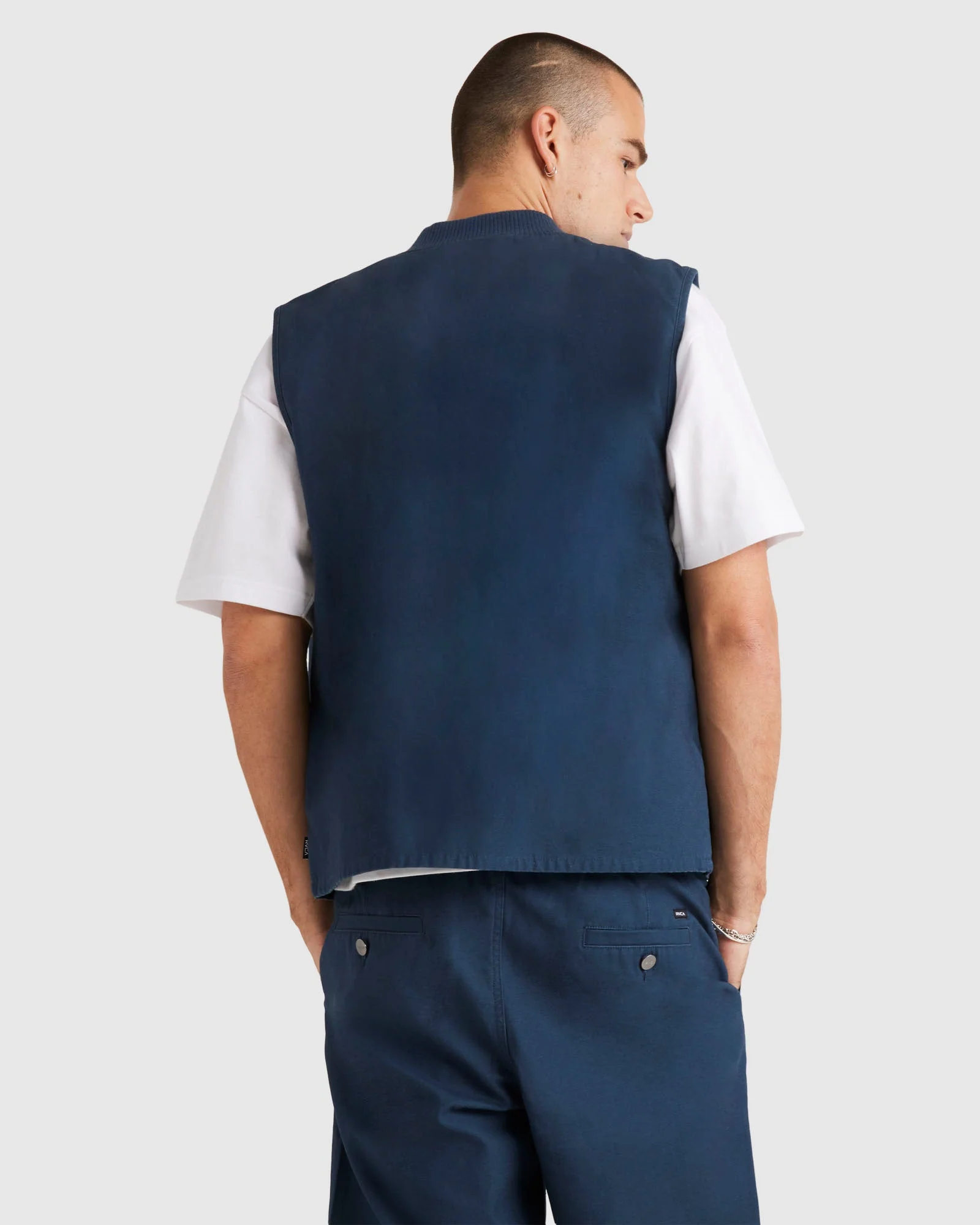 Mens Varsity Twill Vest - Image 4
