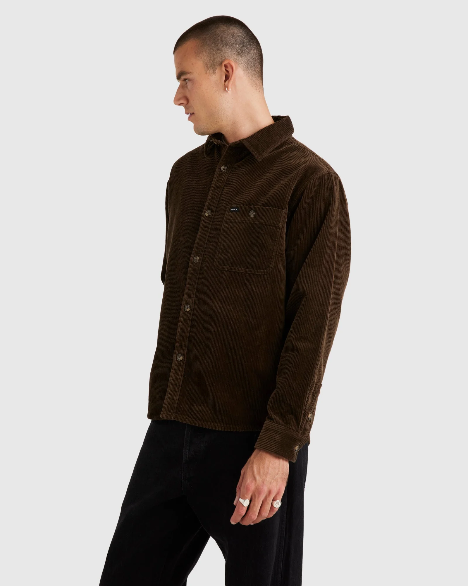 Mens Wide Load Cord Long Sleeve Shirt - Image 3