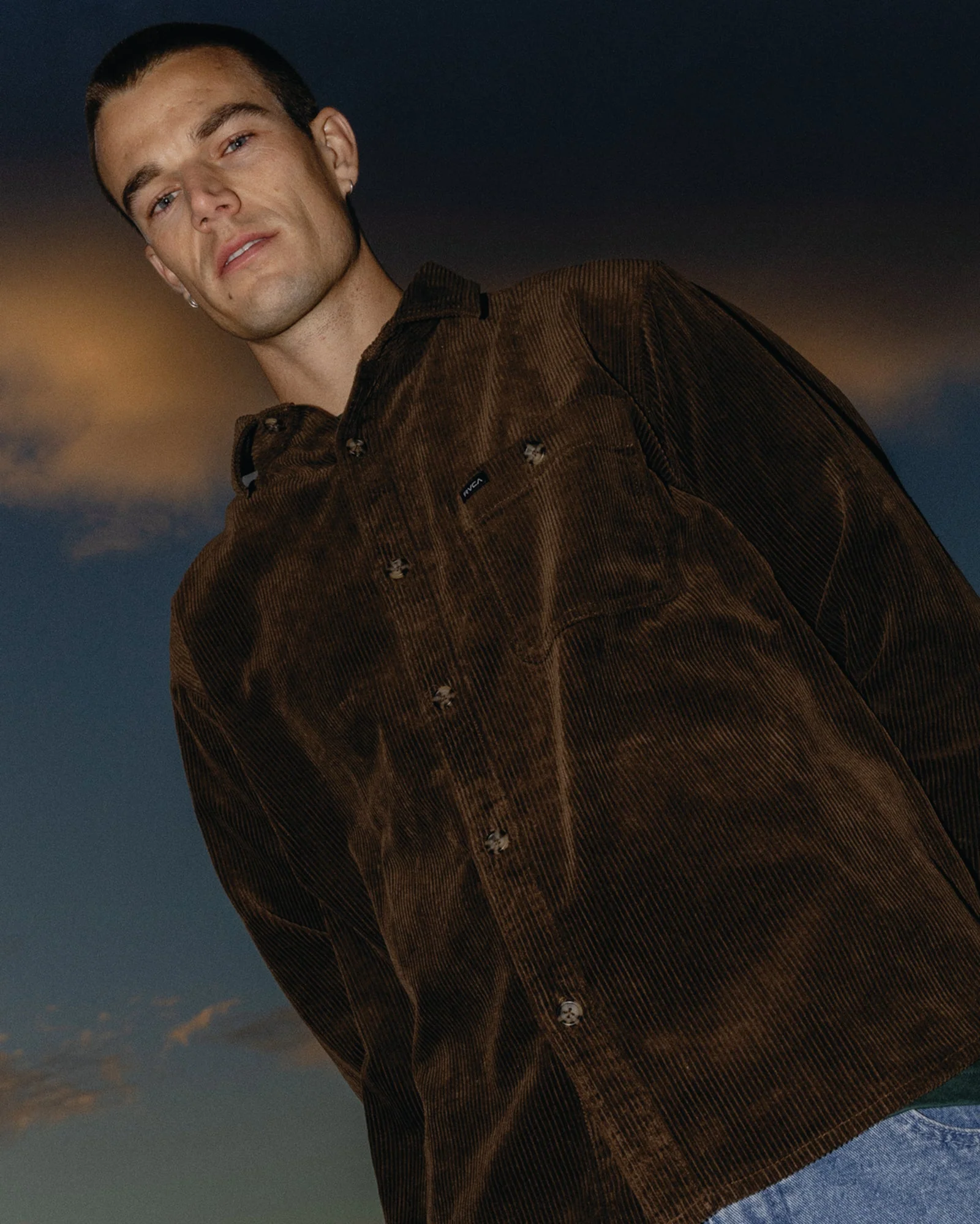 Mens Wide Load Cord Long Sleeve Shirt - Image 5